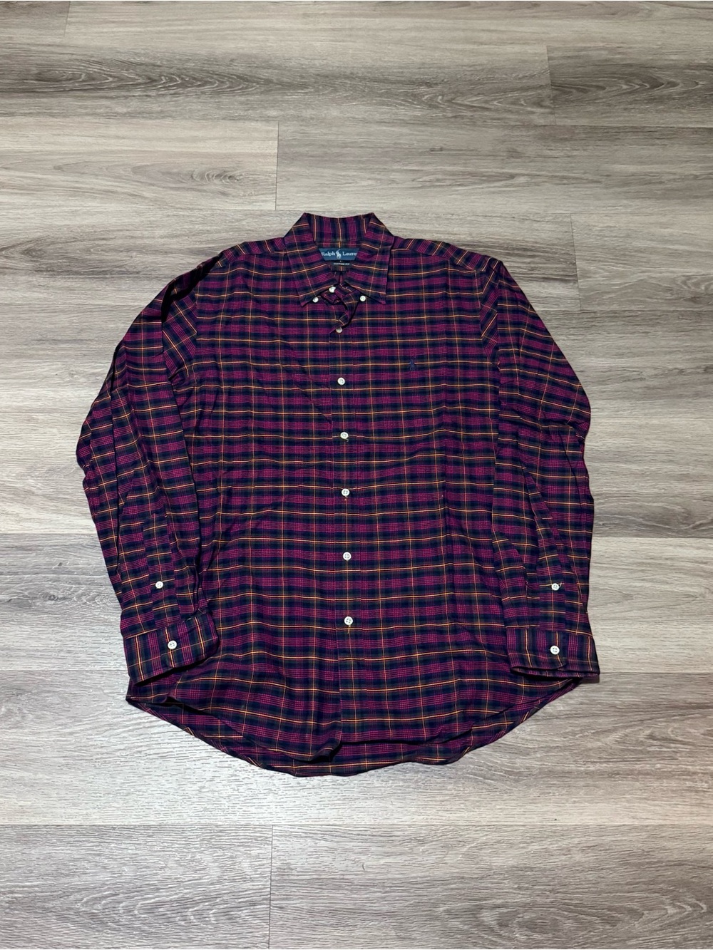 Polo by Ralph Lauren Red and Navy Plaid Button-Down Shirt